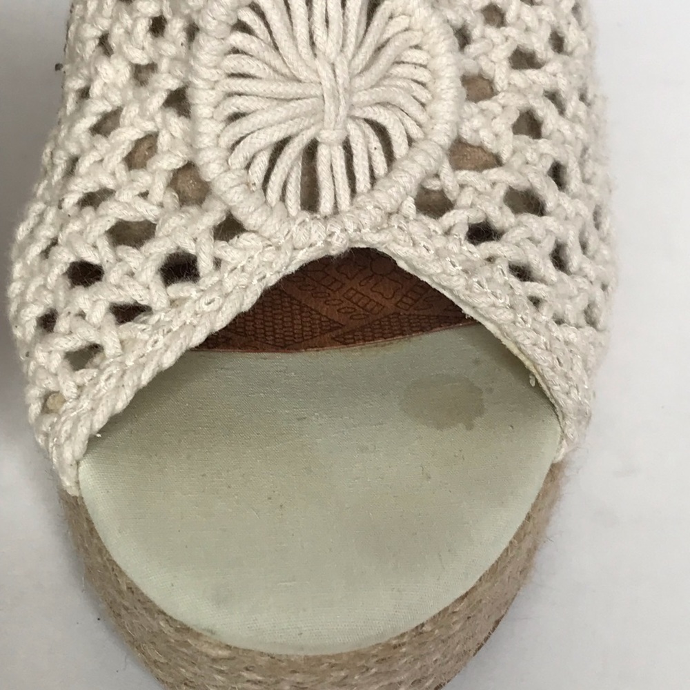 Lucky Brand Crochet Macrame Wedge Sandals Boho - Picture 8 of 8